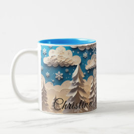Em Dois Tons Caneca de Café Winter Wonderland