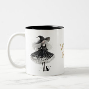 Em Dois Tons Caneca de Café Witch Fuel Gothic Witch