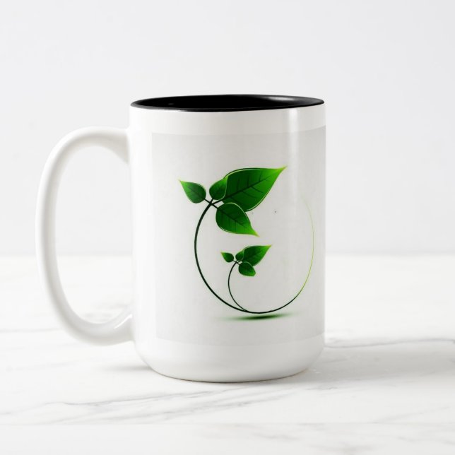 Em Dois Tons Caneca de Chá Elegante e Sofisticada – Café Diário (Esquerda)