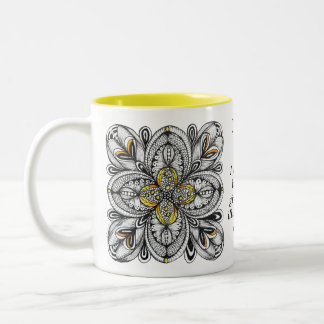 Em Dois Tons Caneca de Citação de Café da Manhã Personalizada c