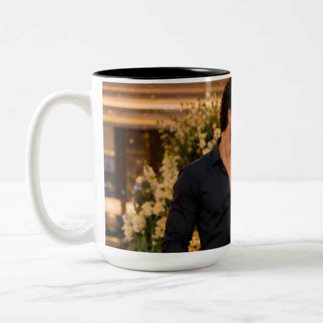 Em Dois Tons Caneca de Foto Personalizada - Café Personalizado  (Esquerda)