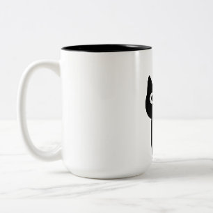 Em Dois Tons Caneca de Gato Preto Fofo Café para Amantes de G