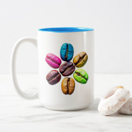 Em Dois Tons Caneca de Grão de Café