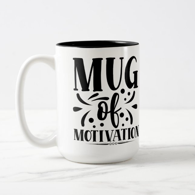 Em Dois Tons Caneca de motivação, caneca de café (Esquerda)