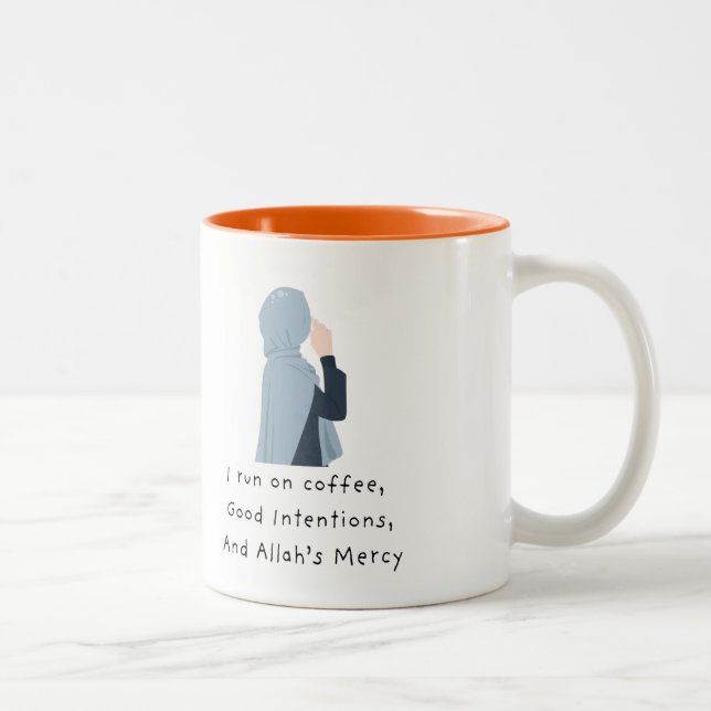 Em Dois Tons Caneca de Muçulmano Amante de Café (Direita)