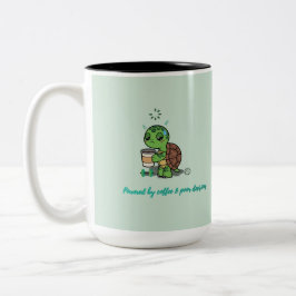 Em Dois Tons Caneca de Tartaruga de Café Fofa