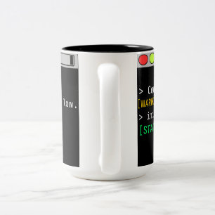 Em Dois Tons Caneca de Terminal do Protocolo de Café do Program