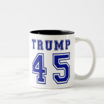 Caneca do copo de café branco do presidente Azul
