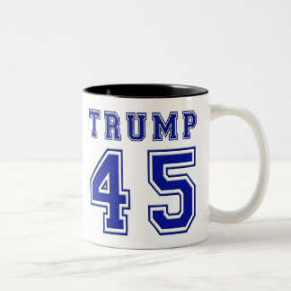 Em Dois Tons Caneca do copo de café branco do presidente Azul