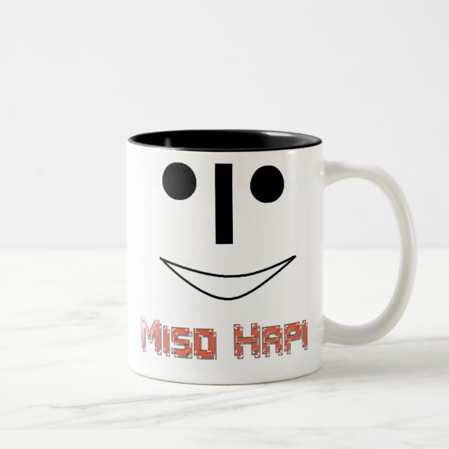 Em Dois Tons Caneca do copo de café de Hapi do Miso (Direita)