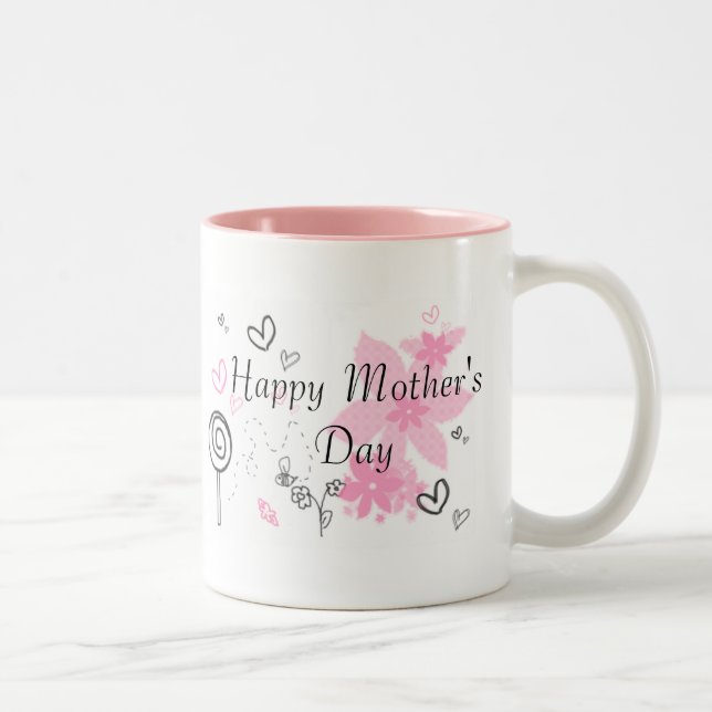 Em Dois Tons Caneca do copo de café do dia das mães (Direita)