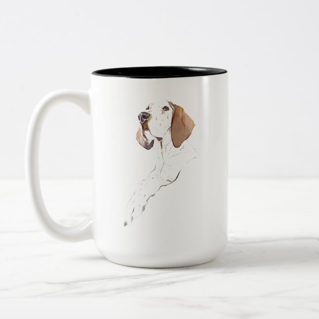 Em Dois Tons Caneca English Pointer – Caneca de Café para Mãe d (Esquerda)