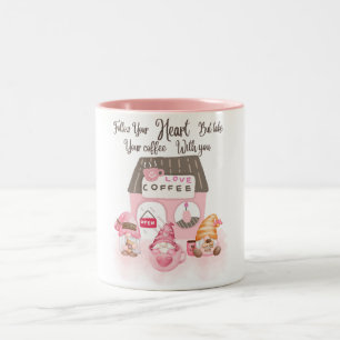 Em Dois Tons Caneca Gnomos de Café Fofos