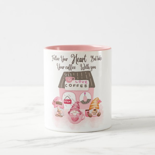 Em Dois Tons Caneca Gnomos de Café Fofos (Centro)