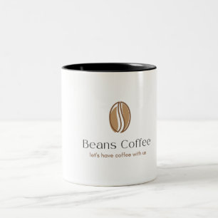 Em Dois Tons Caneca Grãos de Café – Vamos Tomar um Café Conosco