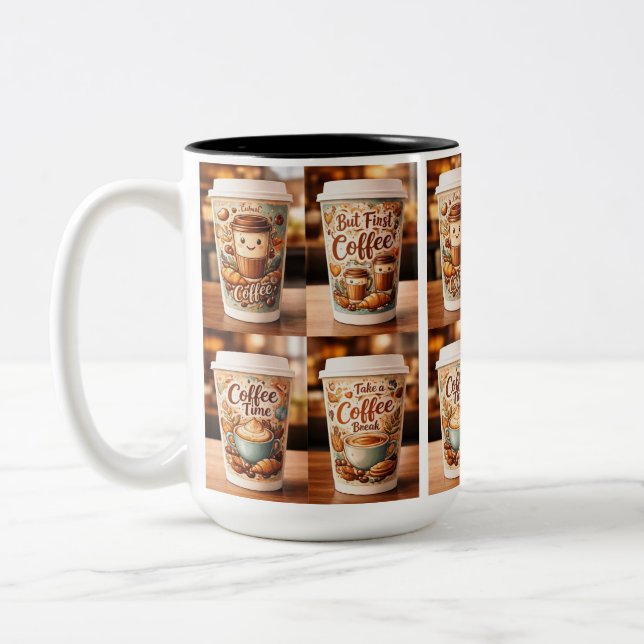 Em Dois Tons Caneca Momentos de Café (Esquerda)