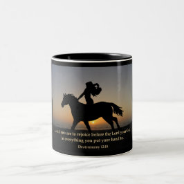 Em Dois Tons Caneca ou copo de café do passeio do por do sol