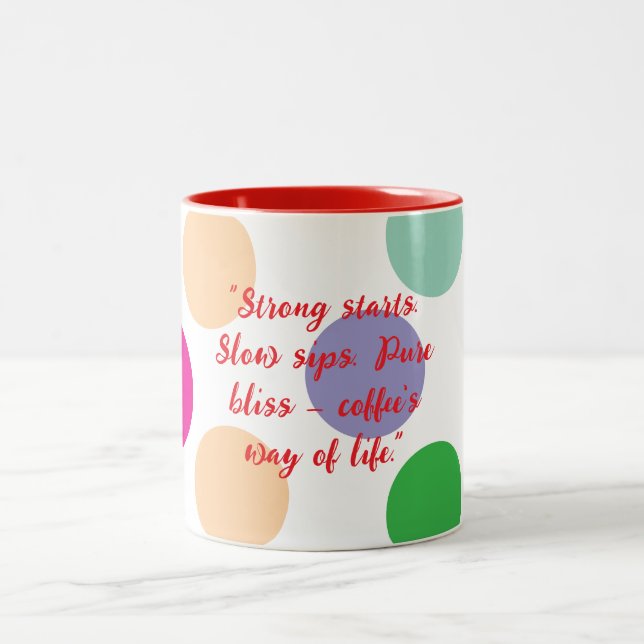 Em Dois Tons Caneca para Amantes de Café (Centro)