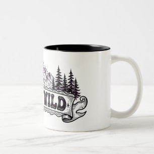 Em Dois Tons Caneca Stay Wild Mountain Caneca de Café de Aven