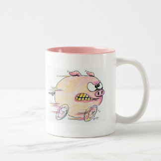 Em Dois Tons Competindo a caneca de café dos porcos