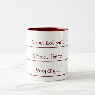 Em Dois Tons Contagem regressiva do café à caneca de Pooping