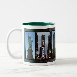 Em Dois Tons Copo de café do marco de New York da caneca de Ne