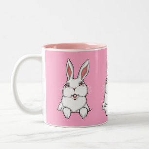 Em Dois Tons Copo do coelho do rosa do copo de café da caneca