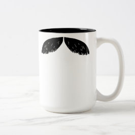 Em Dois Tons Cresça uma cara do Moustache da caneca de café do