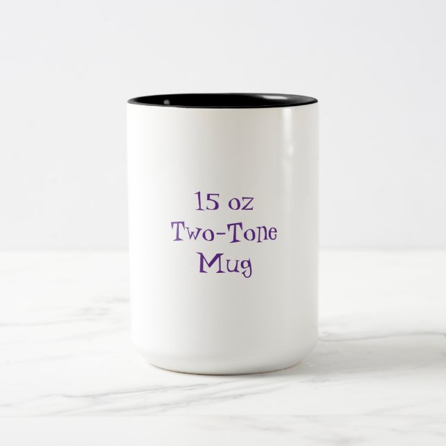Em Dois Tons Crie Seu Próprio Caneca de Café de 15oz com Duas C (Centro)