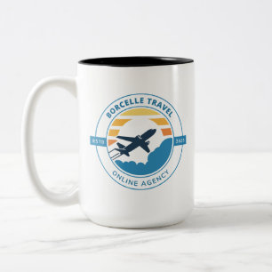 Em Dois Tons Crie Sua Própria Caneca de Café de 15oz com Duas C