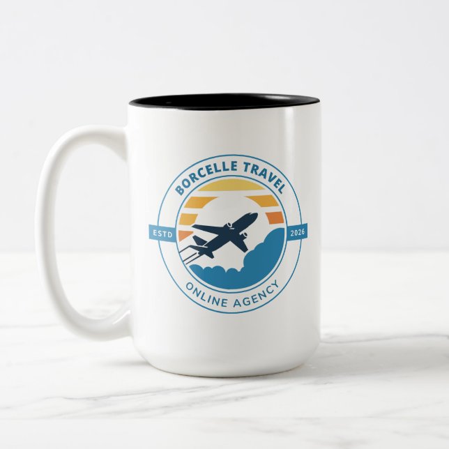 Em Dois Tons Crie Sua Própria Caneca de Café de 15oz com Duas C (Esquerda)