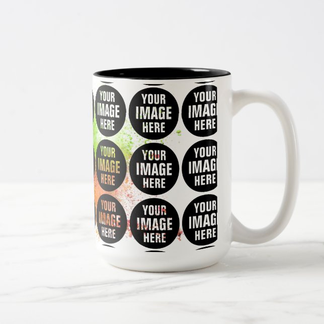 Em Dois Tons Crie Sua Própria Caneca de Café de 15oz com Duas C (Direita)