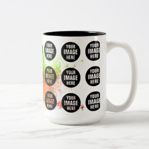 Em Dois Tons Crie sua própria caneca de café de 15oz e duas ton