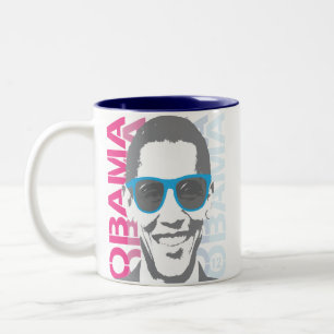 Em Dois Tons De Obama caneca 2012 de café legal