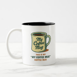 Em Dois Tons Design de Humor de Caneca de Café Retrô
