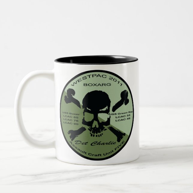 Em Dois Tons Destacamento Charlie e caneca de café de LCAC 48 (Esquerda)