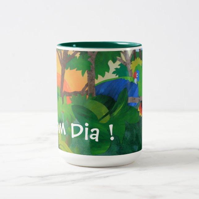 Em Dois Tons Diâmetro de Bom! Caneca de café da arte (Centro)