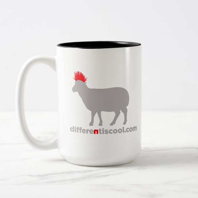 Em Dois Tons Diferente é legal - a caneca de café (Esquerda)