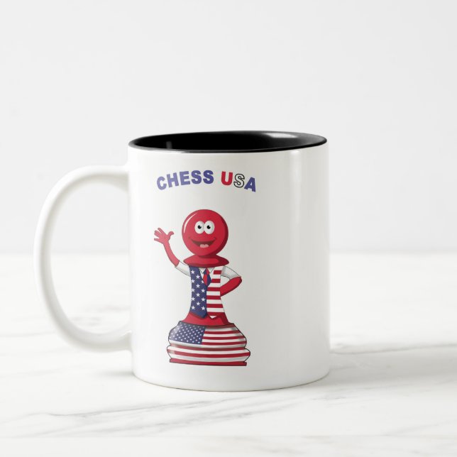 Em Dois Tons Duas caneca de café Toned USA (Esquerda)