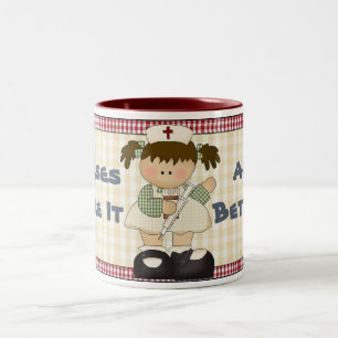 Em Dois Tons Enfermeiras fazem tudo melhor caneca de café