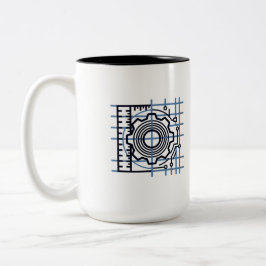 Em Dois Tons Estresse → Deformação → Café | Caneca de Engenheir