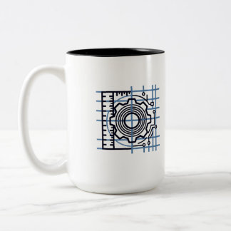 Em Dois Tons Estresse → Deformação → Café | Caneca de Engenheir