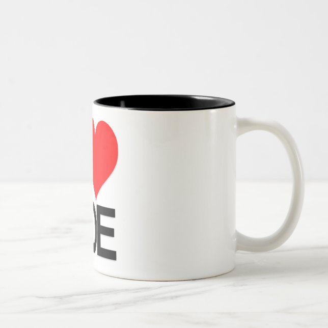 Em Dois Tons Eu amo a caneca do café de Joe (Direita)