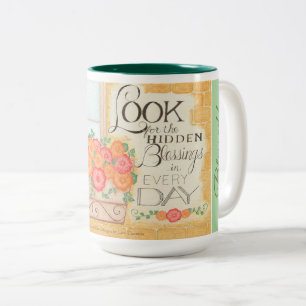 Em Dois Tons EU Sou BÊNÇÃO! - Caneca de Café Bênçãos Escondidas