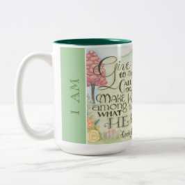 Em Dois Tons EU Sou Grato!-Dê Graças ao Senhor Caneca de Café