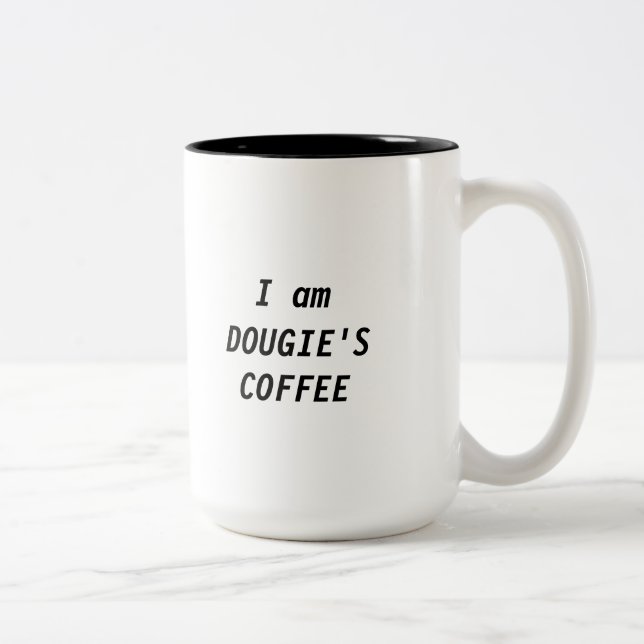Em Dois Tons Eu sou [SEU NOME] 'a caneca de CAFÉ de S (Direita)