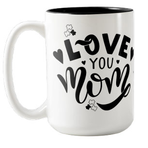 Em Dois Tons Eu Te Amo Mamãe Caneca de Café Conscientização do 