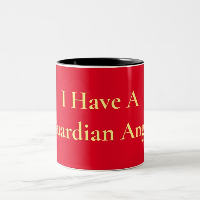 Em Dois Tons Eu tenho uma caneca de café Guardian Angel (Centro)