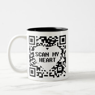 Em Dois Tons Examine Meu Coração Caneca de Café