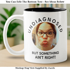 Em Dois Tons Foto Engraçada Personalizada Caneca de Café Sarcás